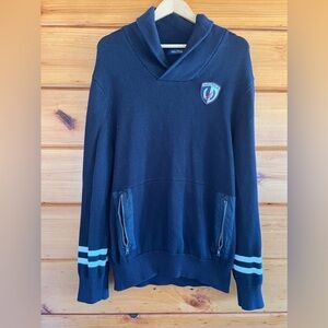 NAUTICA COTTON SHAWL COLLAR SWEATER XL